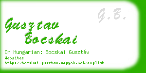 gusztav bocskai business card